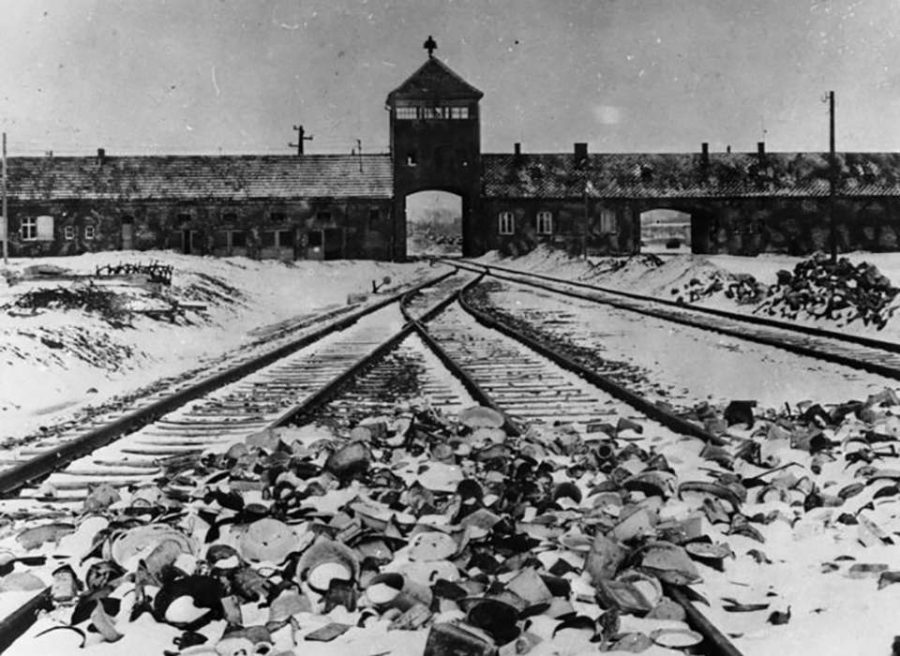 Entrance to Auschwitz concentration camp, where about a million Jewish people and other minorities perished in the Holocaust
(Source: https://www.nationalww2museum.org/war/articles/memoirs-by-holocuast-survivors)
